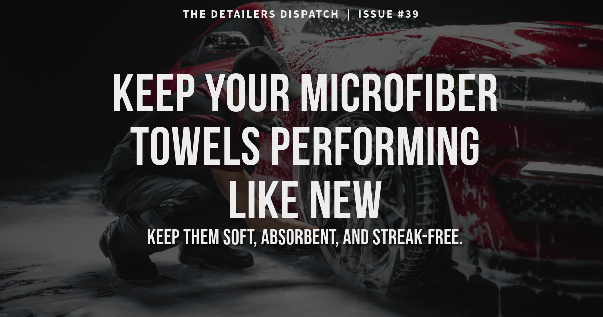 Keep Your Microfiber Towels Performing Like New